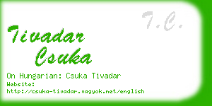 tivadar csuka business card